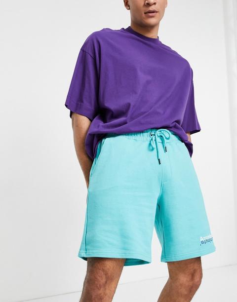 Arcminute Jersey Shorts In Teal-blue