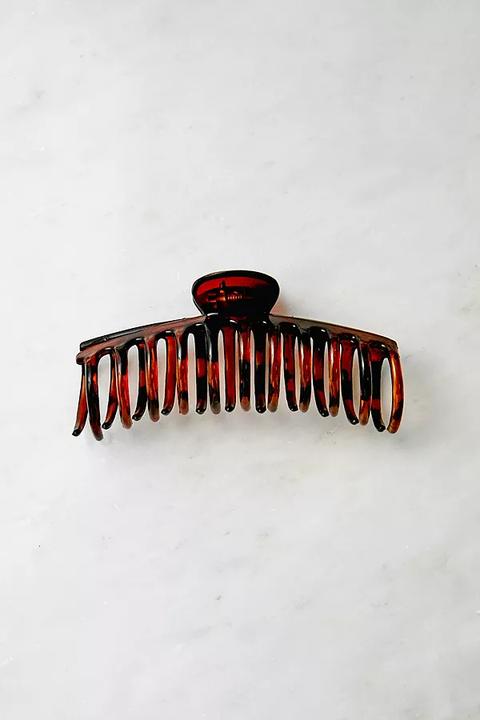 Tortoiseshell Barrel Clamp Hair Clip - Brown All At Urban Outfitters