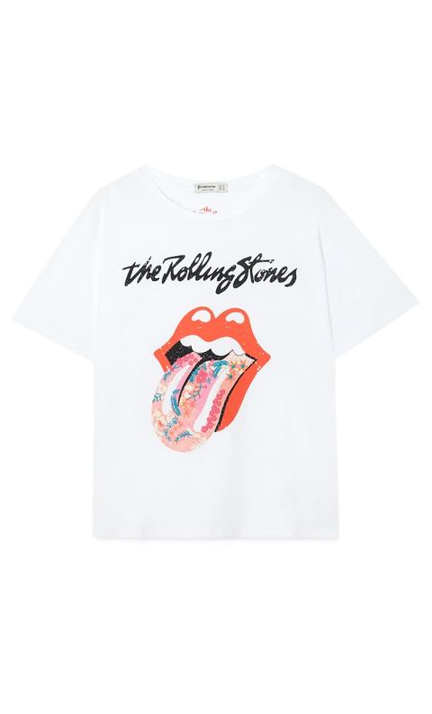 Lágrima Traición Actriz Camiseta Licencia Música Rolling Stones de Stradivarius en 21 Buttons