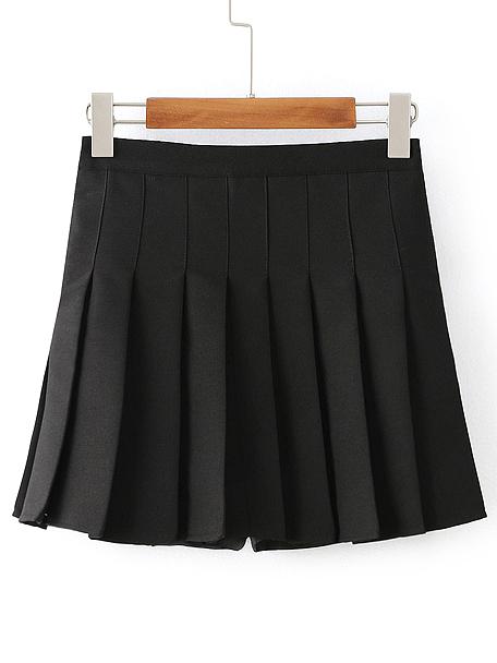 Pleated A Line Skirt
