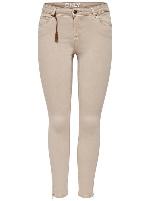 Only Serena Reg Ankle Skinny Fit Jeans Damen Beige