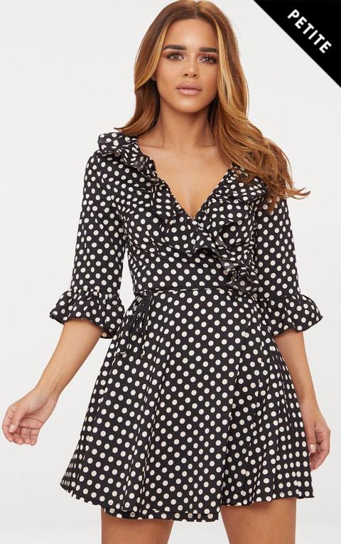 frill detail wrap dress