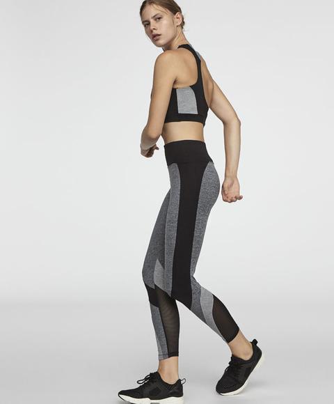 Leggings Cortes Grises Color: Gris Talla: M Material: Poliester,elastano,poliester,elastano,