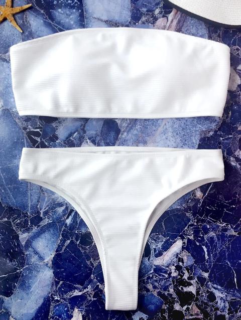 Bikini Set Bandiera Alto Tessuto White Burgundy Yellow Brown Pink Green Light Blue