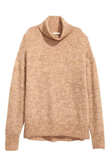 H & M - Mohair-blend Polo-neck Jumper - Yellow