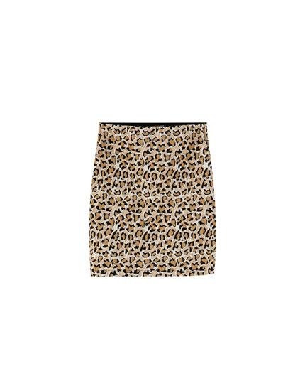 Minifalda Estampado Leopardo