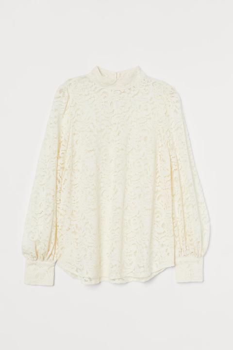 Blouse En Dentelle - Blanc