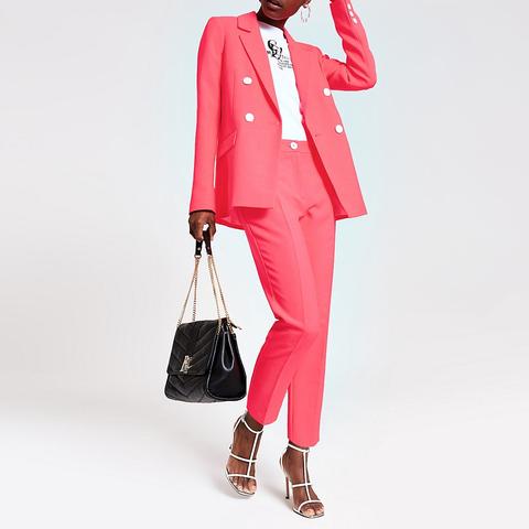 pink trouser suit river island