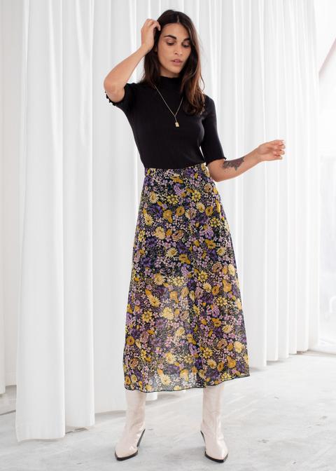 button up midi skirt