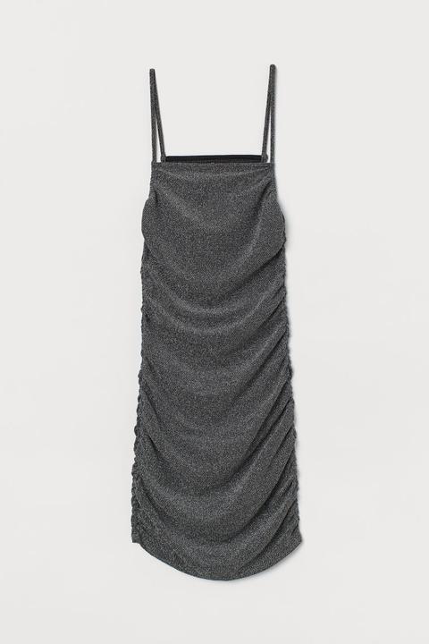 Vestido Metalizado Brillante - Gris