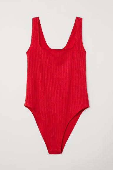 H & M - Body A Costine - Rosso