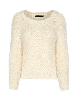 Pullover In Peluche Beige