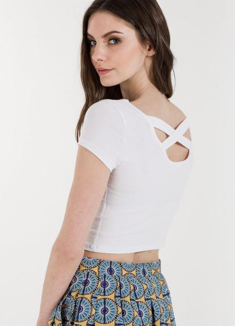 Maglietta Crop Tinta Unita
