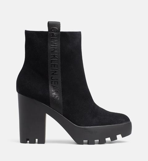 Suede Heeled Ankle Boots