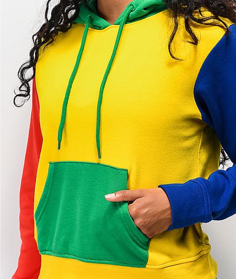 red green and yellow hoodie