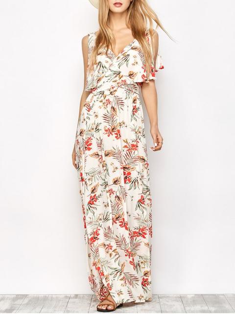 Maxi Vestido Floral Al Costado