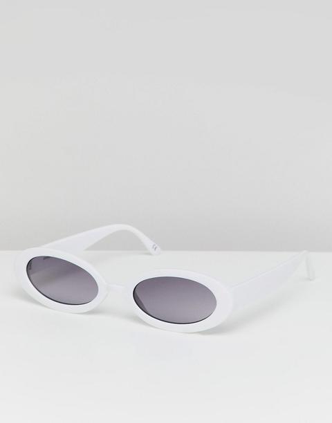 Asos Design - Occhiali Da Sole Ovali Piccoli - Bianco