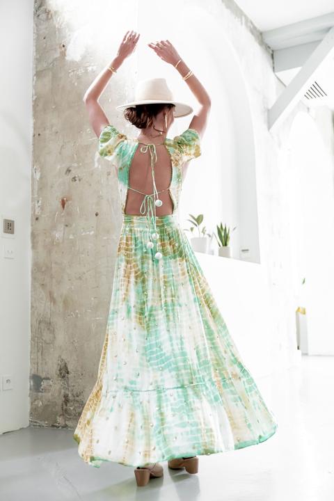 robe dos nu verte