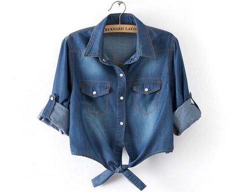 Camicia Cropped Denim