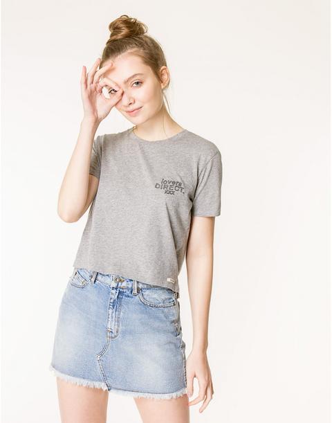 Camiseta Gris Vigoré Medio Algodón Orgánico Con Gráfico