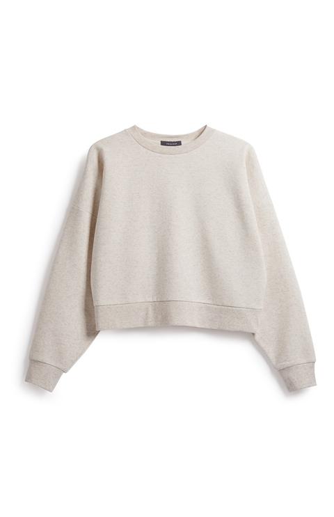 Ivory Crop Sweatshirt