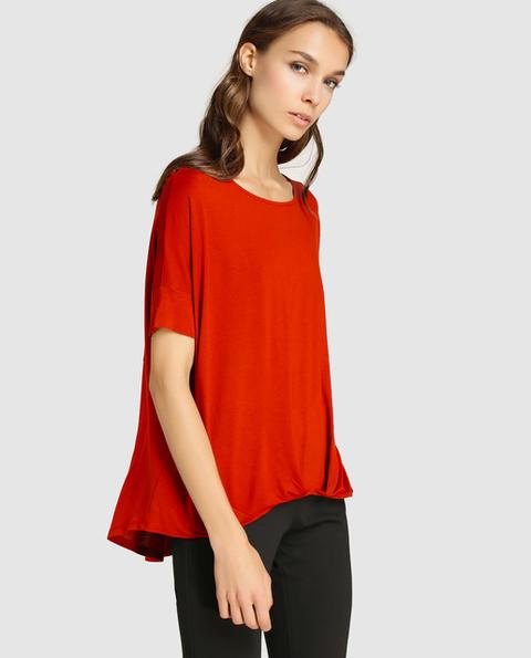 Camiseta Amplia De Mujer Amitié En Color Naranja