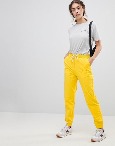 Asos Design Joggers In Four Way Stretch - Yellow