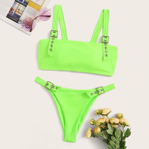 Set Bikini In Neon Con Fibbia