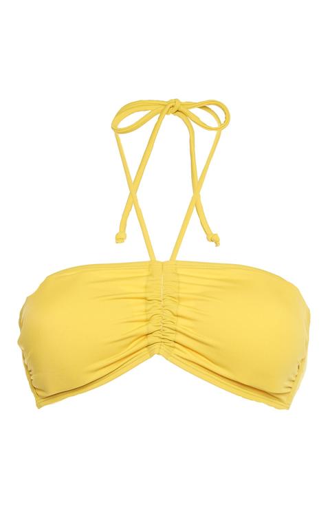 Yellow Bandeau Bikini Top