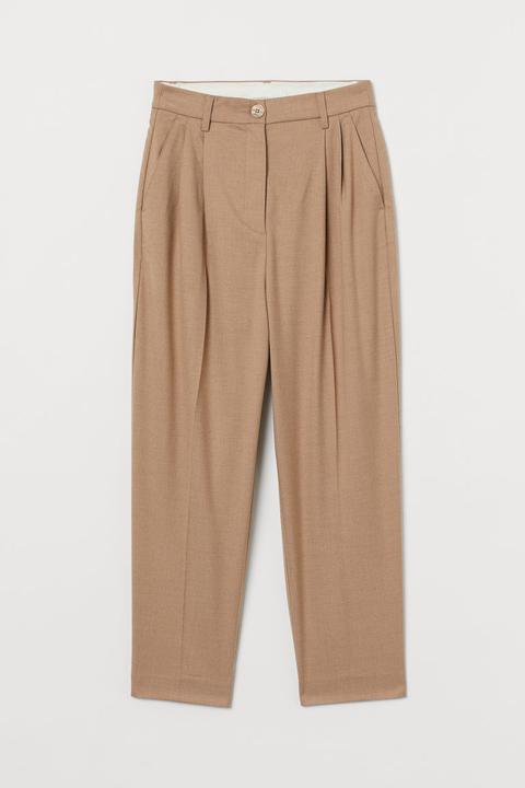 Cigarette Trousers - Beige