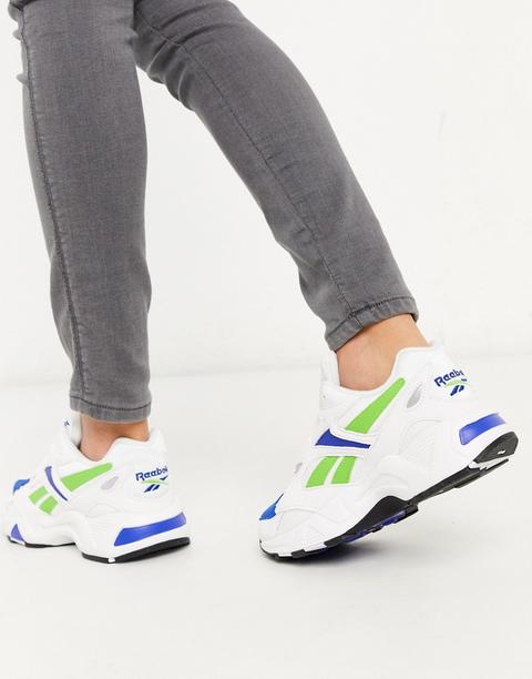 Zapatillas De Deporte En Blanco Y Azul Verdoso Aztrek 96 De Reebok