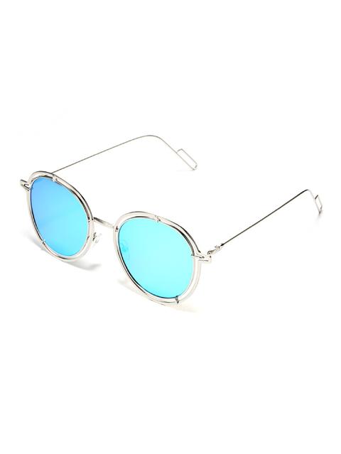 Clear Frame Flat Lens Sunglasses