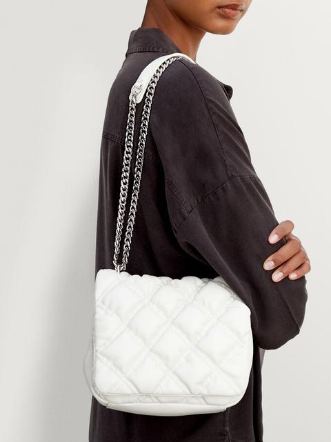 Bolso De Hombro Acolchado Con Asa Combinada
