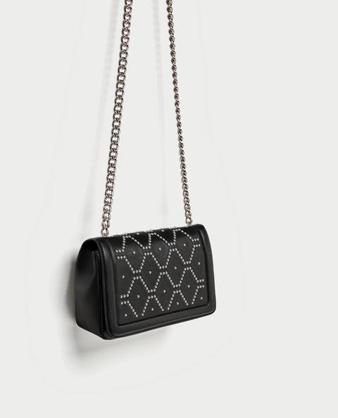 Borsa Tracolla Pelle Borchie
