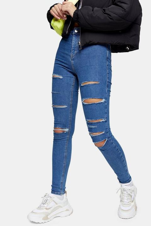 Mid Blue Super Rip Joni Skinny Stretch Jeans