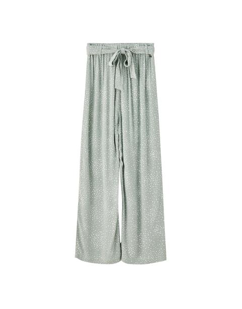 Pantalón Culotte Verde Motitas