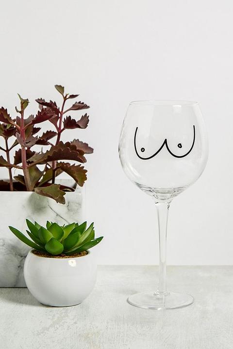 Boob Print Stemmed Wine Glass Clear At Urban Outfitters From Urban Outfitters On 21 Buttons