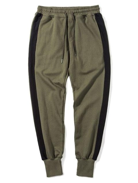 Pantaloni Da Uomo A Strisce Laterali Con Coulisse