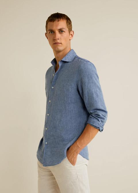 Camisa Slim Fit 100% Lino