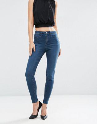 "asos "sculpt Me" Premium - Jeans Blu Lavaggio Scuro" - Blu