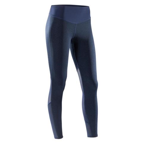 Leggings Fitness Cardio-training Mujer Con Estampados Azules 900 Domyos