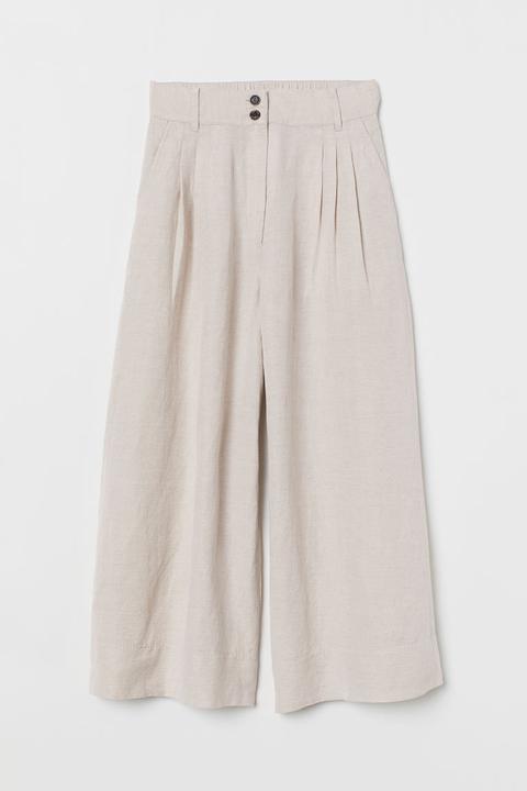 H & M - Pantaloni Ampi - Beige