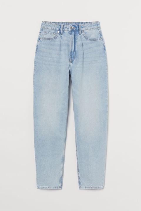 Mom High Ankle Jeans - Blue