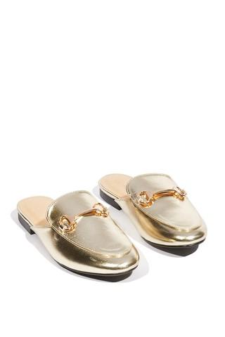 Dakota Gold Backless Loafers