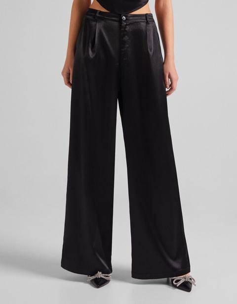 Pantalón Wide Leg Satinado