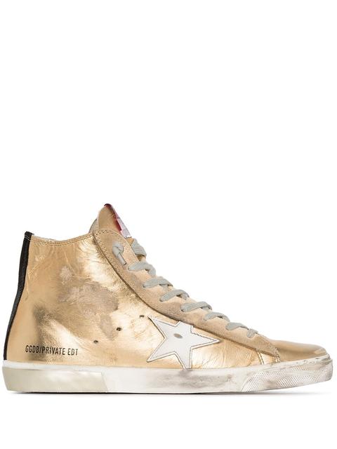 Golden Goose Zapatillas Altas Francy Con Efecto Envejecido - Dorado