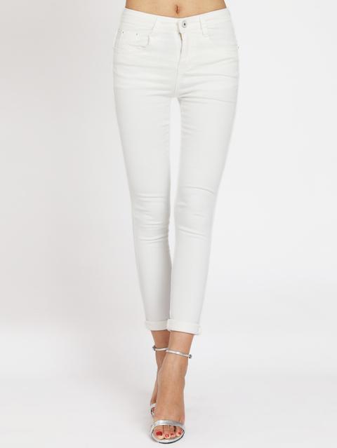 White Slim Denim Pant