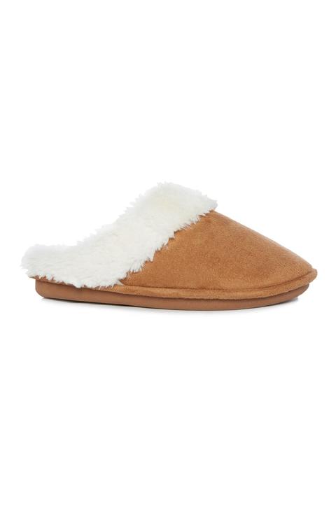 Fluffy Tan Slipper