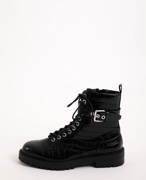 Boots Rock En Faux Cuir