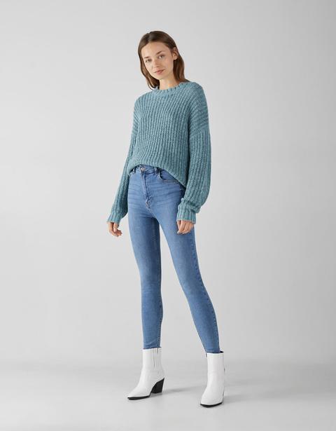 Skinny-jeans Mit Hohem Bund